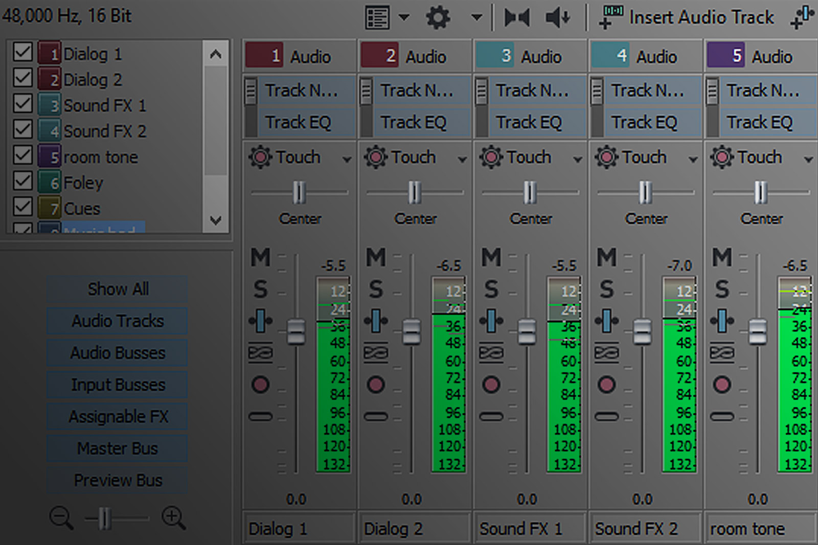 sony vegas 16 overlap audio layers